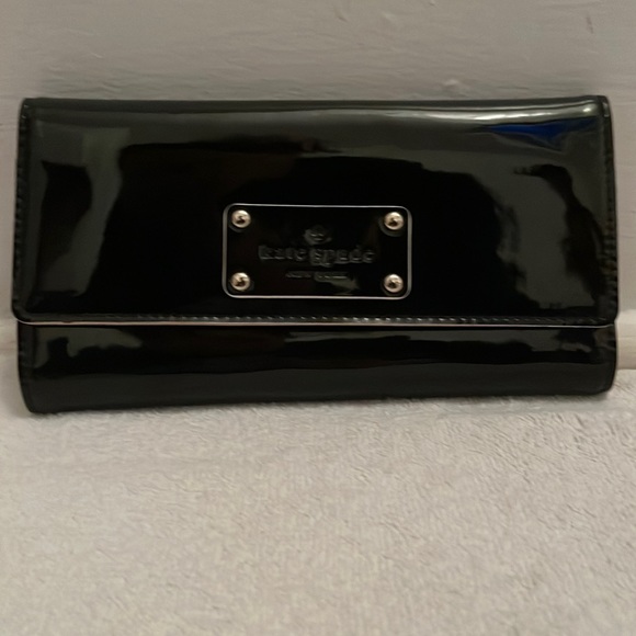 Kate Spade Black leather clutch, NWT - Picture 3 of 9